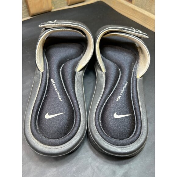 Nike Womens Comfort Footbed Slides Black Size 10 Hook & Loop Adjustable Strap Ca - Picture 4 of 8